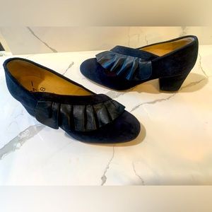 Dress shoes size 6. Suede navy from Anthropologie